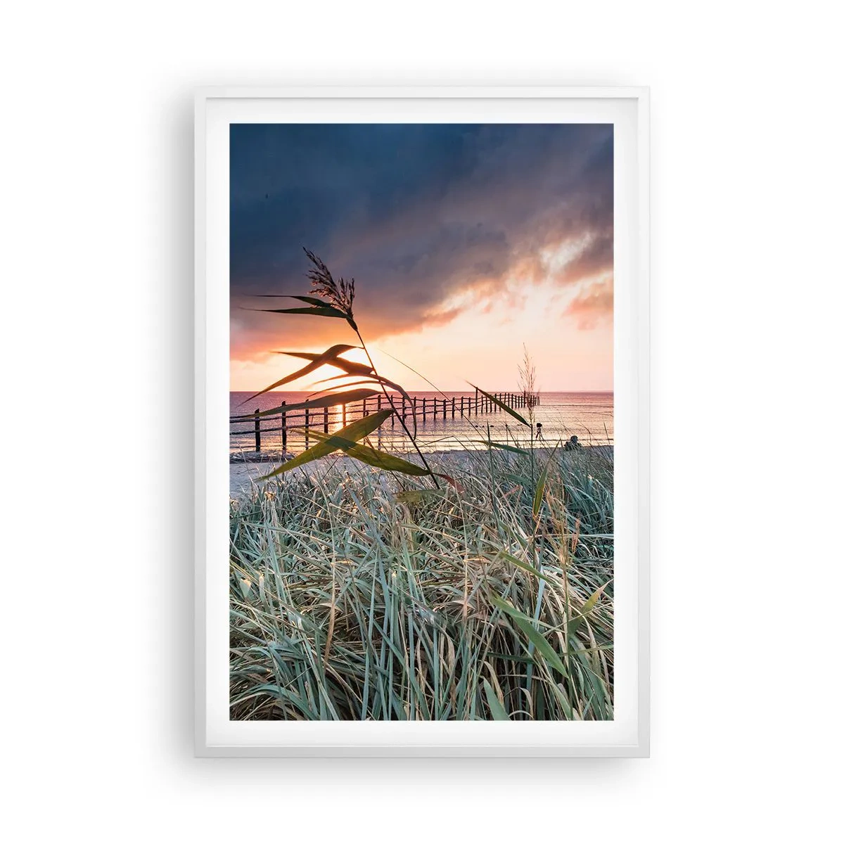 Plakat w białej ramie - Nie przemija z wiatrem - 61x91 cm
