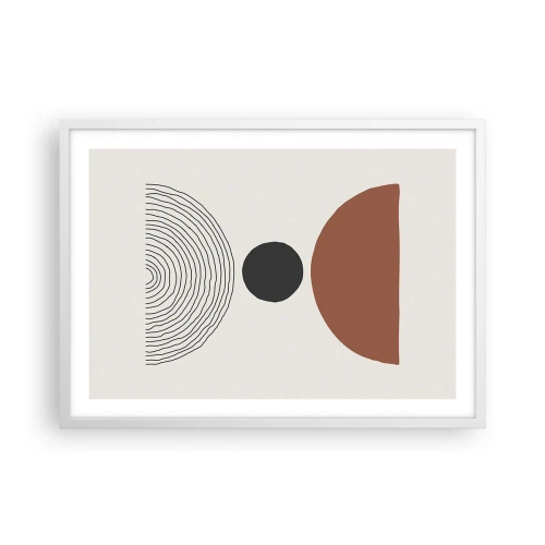Plakat w białej ramie - W centrum uwagi - 70x50 cm