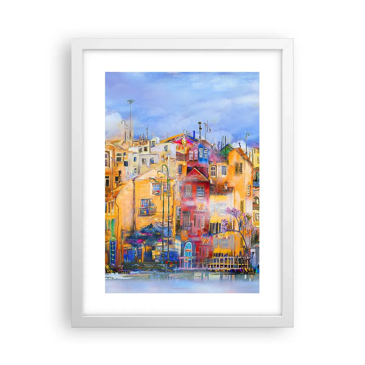 Plakat w białej ramie - Jesteśmy razem - 30x40 cm