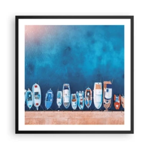 Plakat w czarnej ramie - W jednym rzędzie - 60x60 cm