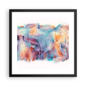Plakat w czarnej ramie - Kolorowy bałagan - 40x40 cm