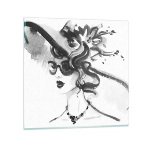 Obraz na szkle - Dama z charakterem - 50x50 cm