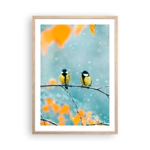 Plakat w ramie jasny dąb - Ptasie plotki - 50x70 cm