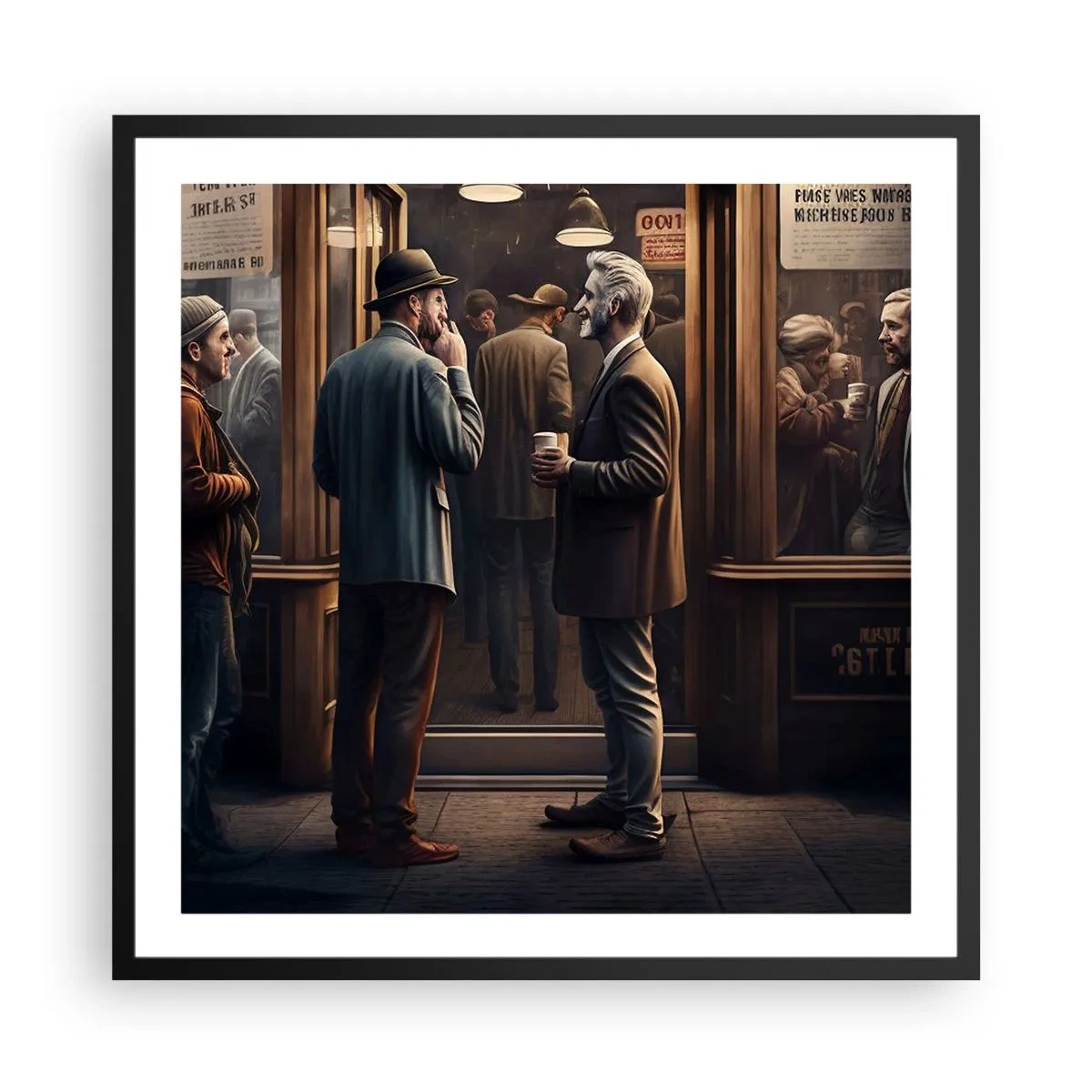 Plakat w czarnej ramie - Dobra chwila dnia - 60x60 cm