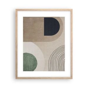 Plakat w ramie jasny dąb - Łagodność owalu - 40x50 cm