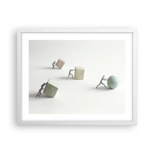 Plakat w białej ramie - Samo życie - 50x40 cm