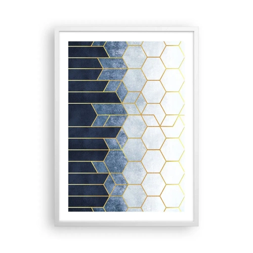 Plakat w białej ramie - Kompozycja w synkopowym rytmie - 50x70 cm