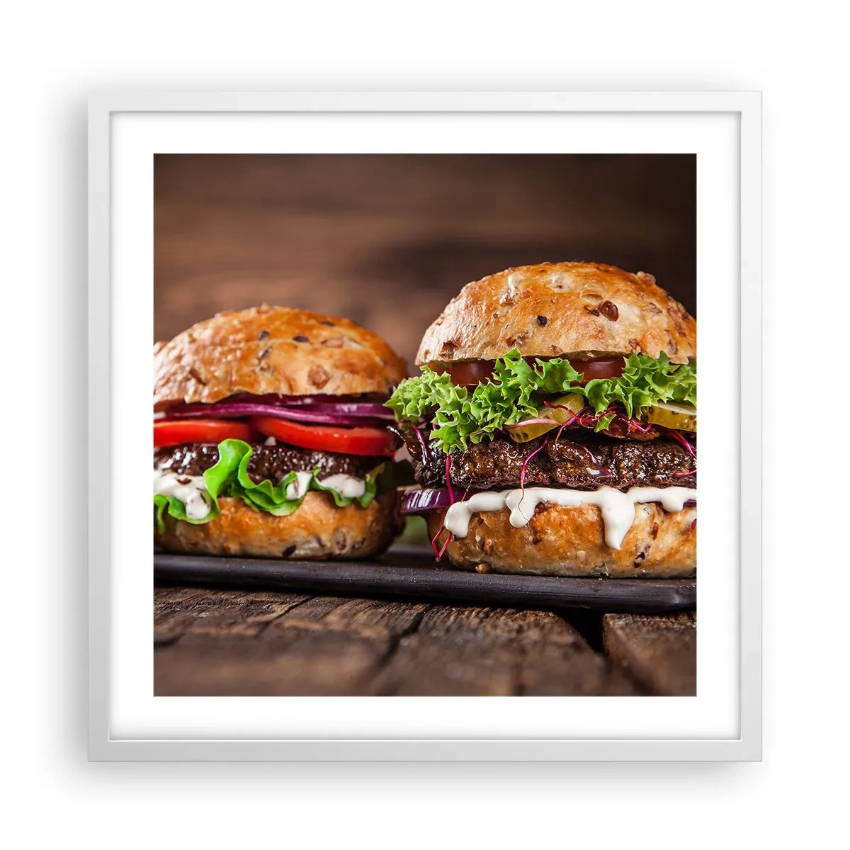 Plakat w białej ramie - American dream - 50x50 cm