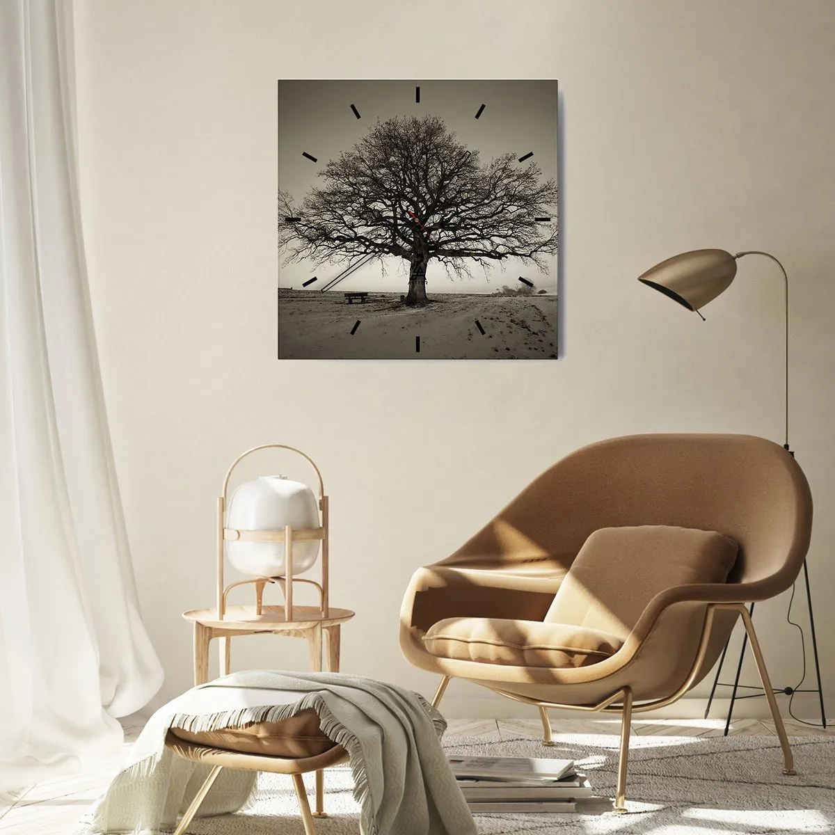 Zegar ścienny - Stąd do wieczności - 40x40 cm