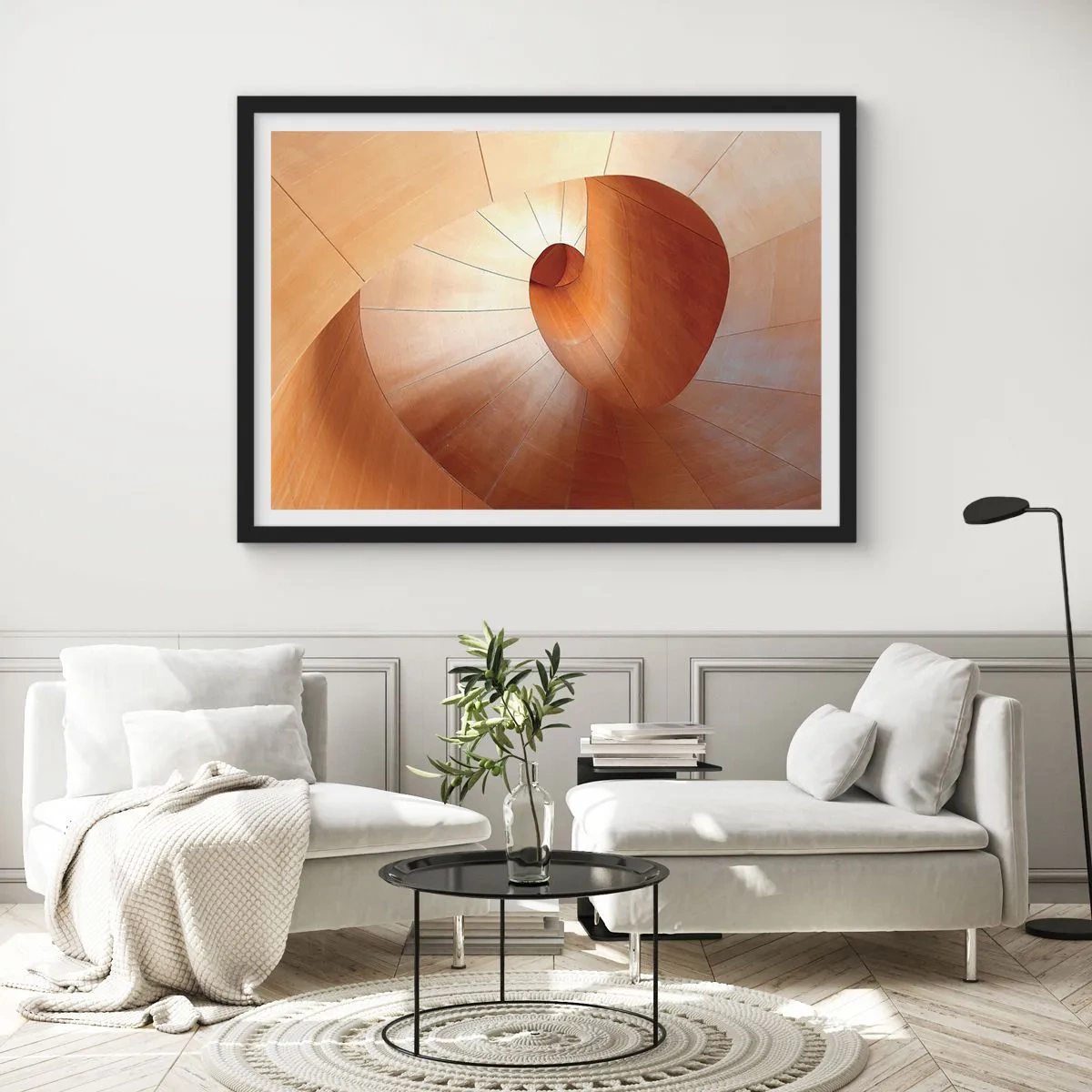 Plakat w czarnej ramie - Architektoniczna serpentyna - 40x30 cm