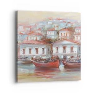 Obraz na płótnie - Szczęśliwe miasteczko - 40x40 cm