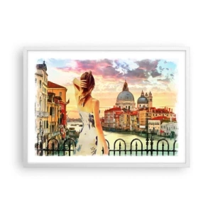 Plakat w białej ramie - Jak przygoda to tylko w … - 70x50 cm
