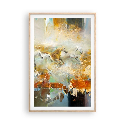 Plakat w ramie jasny dąb - Galopem przez światło - 61x91 cm