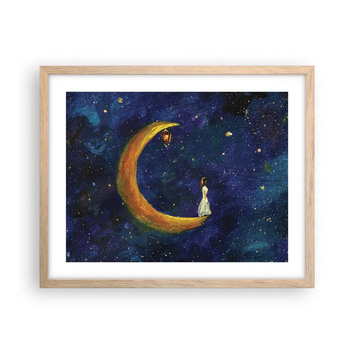 Plakat w ramie jasny dąb - Wołanie świata - 50x40 cm