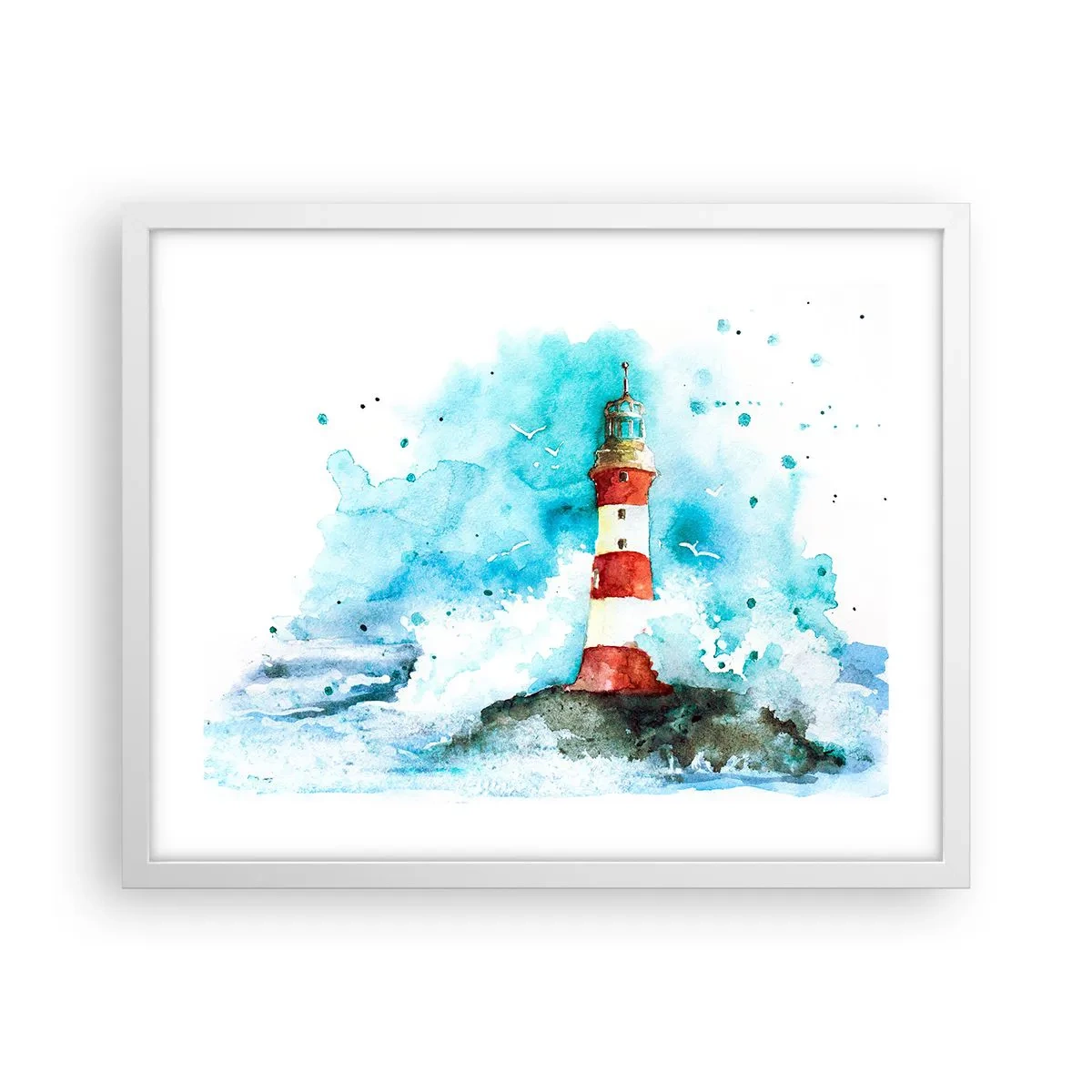 Plakat w białej ramie - Jedność żywiołów - 50x40 cm