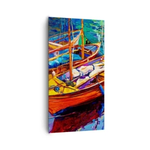 Obraz na płótnie - Na wodzie gęstej od barw - 65x120 cm