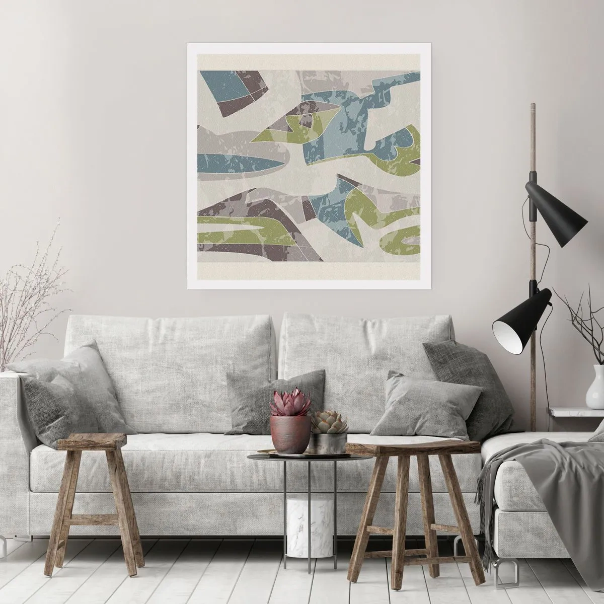 Plakat - Kompozycja za szybą - 30x30 cm