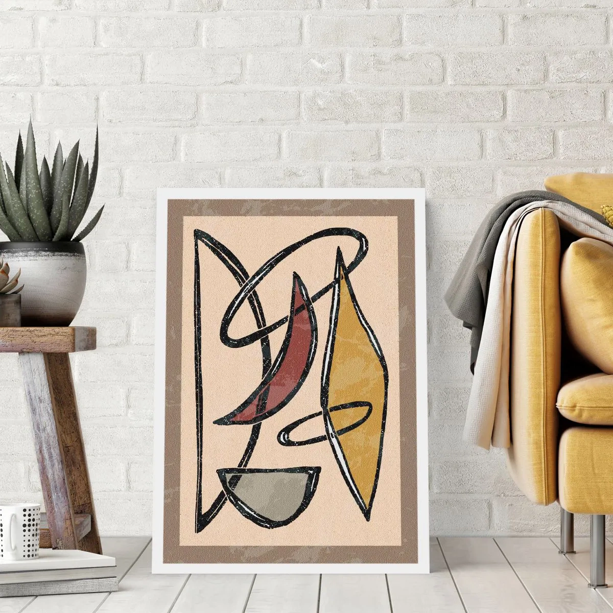 Plakat - Kompozycja – łuki i owale - 70x100 cm