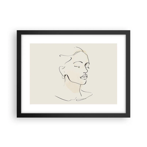 Plakat w czarnej ramie - Pewną kreską - 40x30 cm