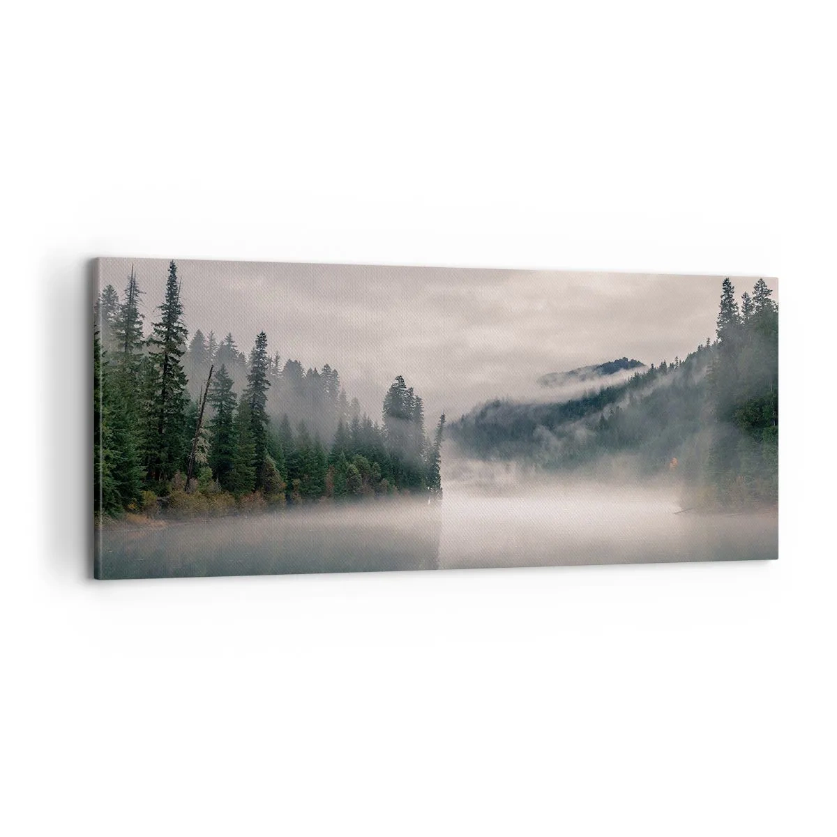 Obraz na płótnie - W zadumie, we mgle - 100x40 cm