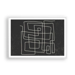 Plakat w białej ramie - Nie taki prosty - 100x70 cm