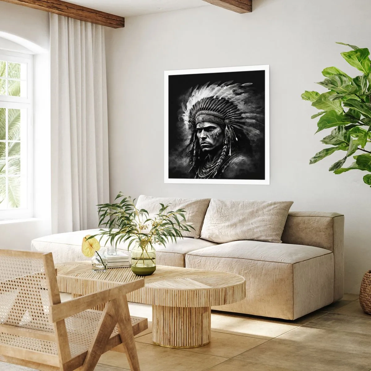 Plakat - Wódz i wojownik - 50x50 cm