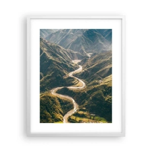 Plakat w białej ramie - Prosto z serca gór - 40x50 cm