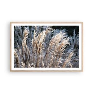 Plakat w ramie jasny dąb - Szronem ustrojone - 91x61 cm