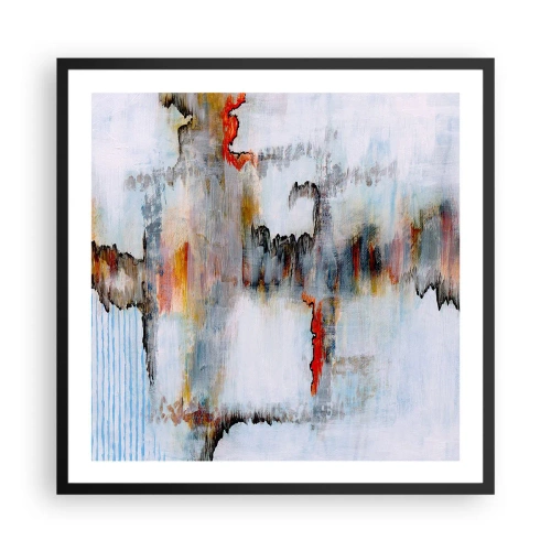 Plakat w czarnej ramie - Patykiem na wodzie - 60x60 cm