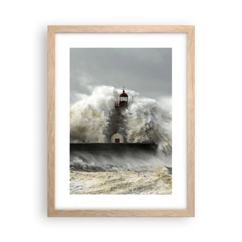 Plakat w ramie jasny dąb - Gniew oceanu - 30x40 cm