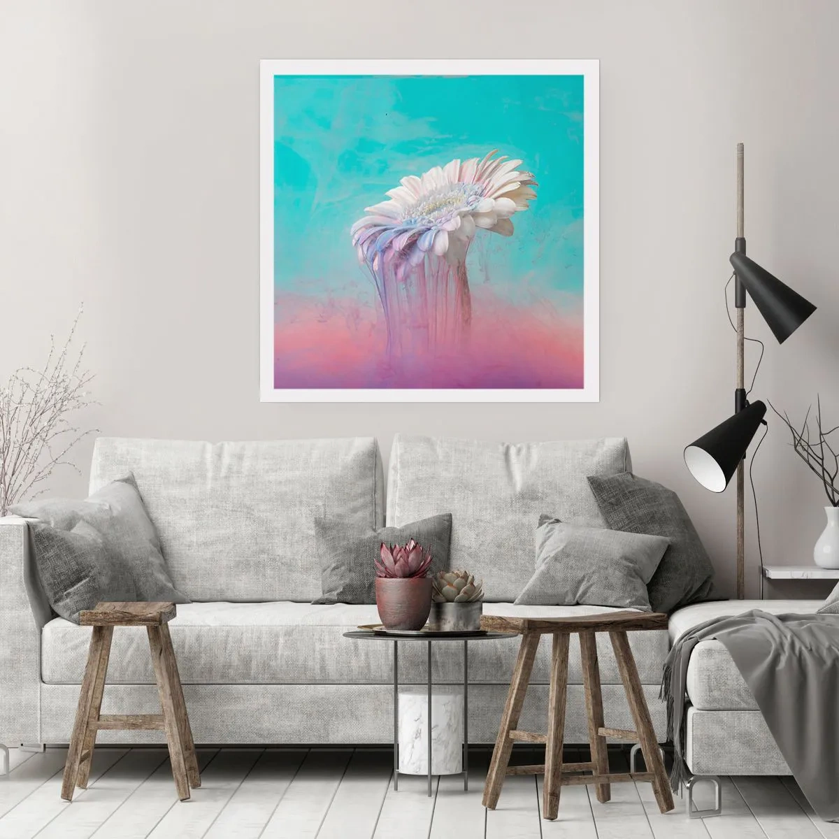 Plakat - Zaświaty kwiatów - 60x60 cm