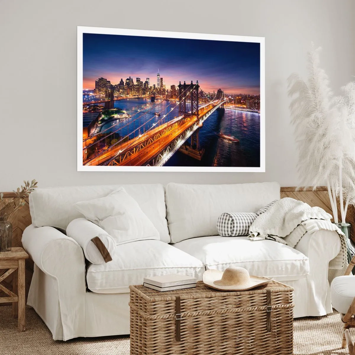 Plakat - Świetlistym mostem do serca miasta - 91x61 cm