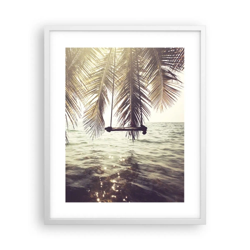 Plakat w białej ramie - Można bujać w obłokach do woli - 40x50 cm