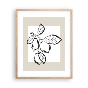 Plakat w ramie jasny dąb - Gdzie cytryna dojrzewa… - 40x50 cm