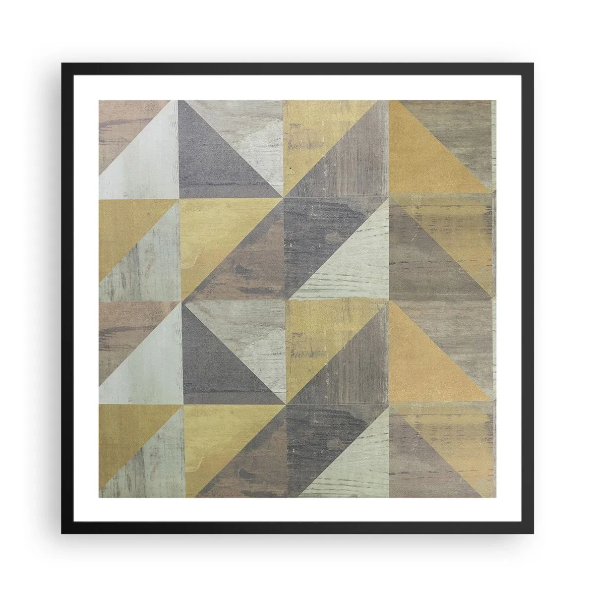 Plakat w czarnej ramie - Pod kątem trójkąta - 60x60 cm