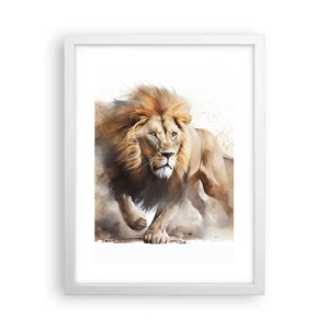 Plakat w białej ramie - Król ruszył - 30x40 cm