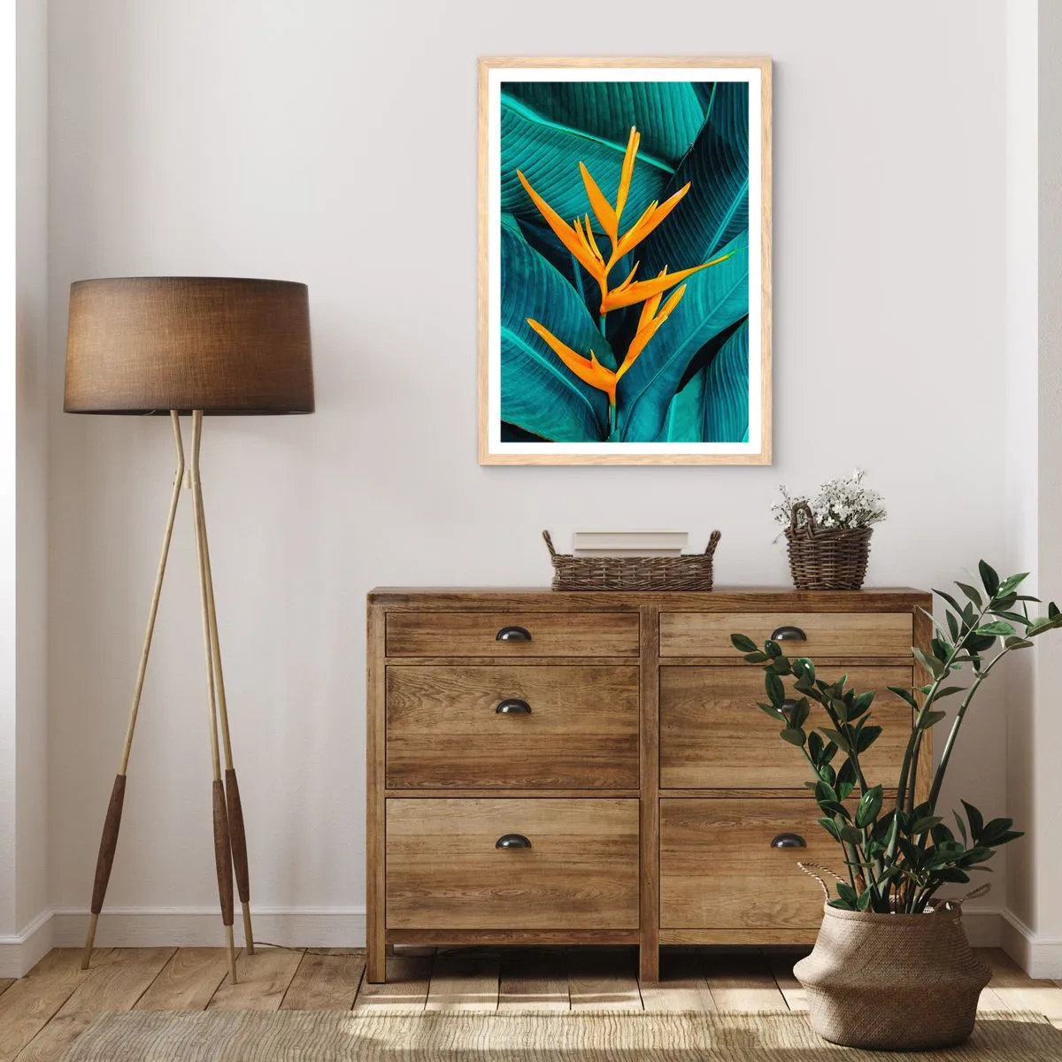 Plakat w ramie jasny dąb - Kwiat Edenu - 70x100 cm