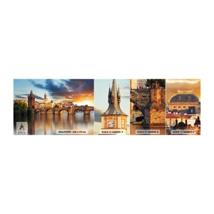 Fototapeta Próbka Samoprzylepna Deluxe Sticker - Piękna od wieków - Miasto, Praga, Czechy - 100x30 cm