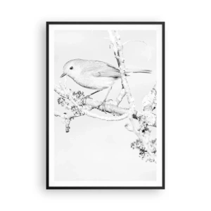 Plakat w czarnej ramie - Zimowy poranek - 70x100 cm