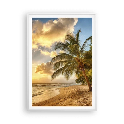 Plakat w białej ramie - Wieczne lato, zawsze wakacje - 70x100 cm