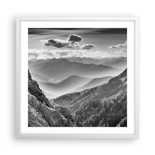 Plakat w białej ramie - Aż po horyzont - 50x50 cm