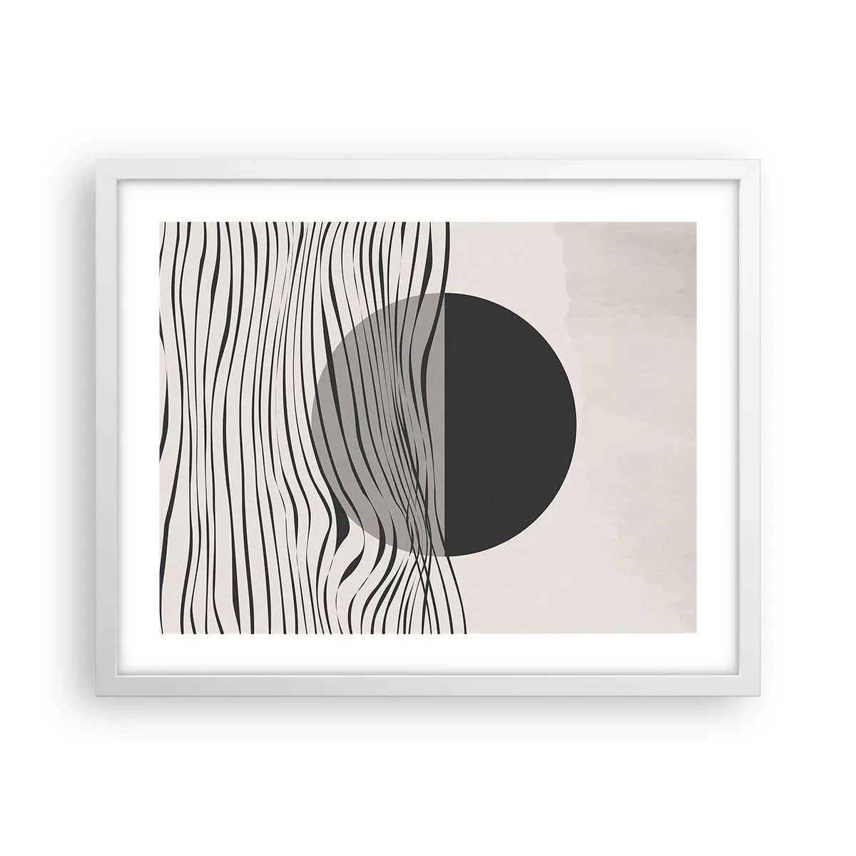 Plakat w białej ramie - Kompozycja połowiczna - 50x40 cm