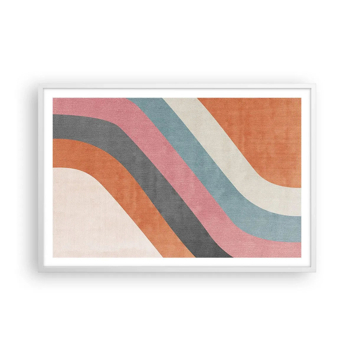 Plakat w białej ramie - Kompozycja diagonalna – ruch - 91x61 cm