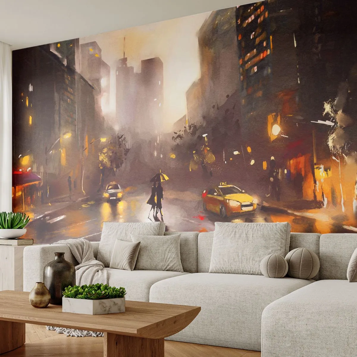Fototapeta Samoprzylepna Deluxe Sticker - W światłach Nowego Jorku - Nowy Jork, Manhattan, Architektura - 250x175 cm
