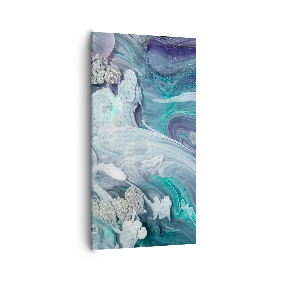 Obraz na płótnie - Nurty błękitu - 65x120 cm