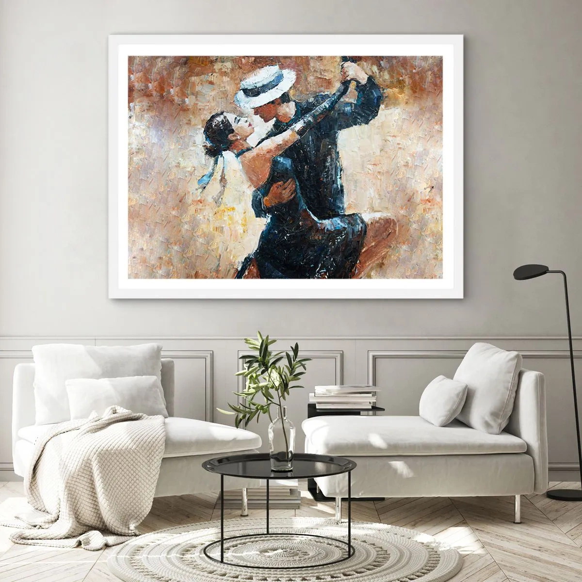 Plakat w białej ramie - A la Rudolf Valentino - 50x40 cm