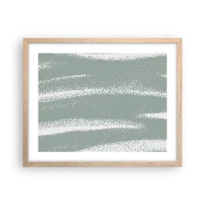 Plakat w ramie jasny dąb - Abstrakcja w zimowym klimacie - 50x40 cm