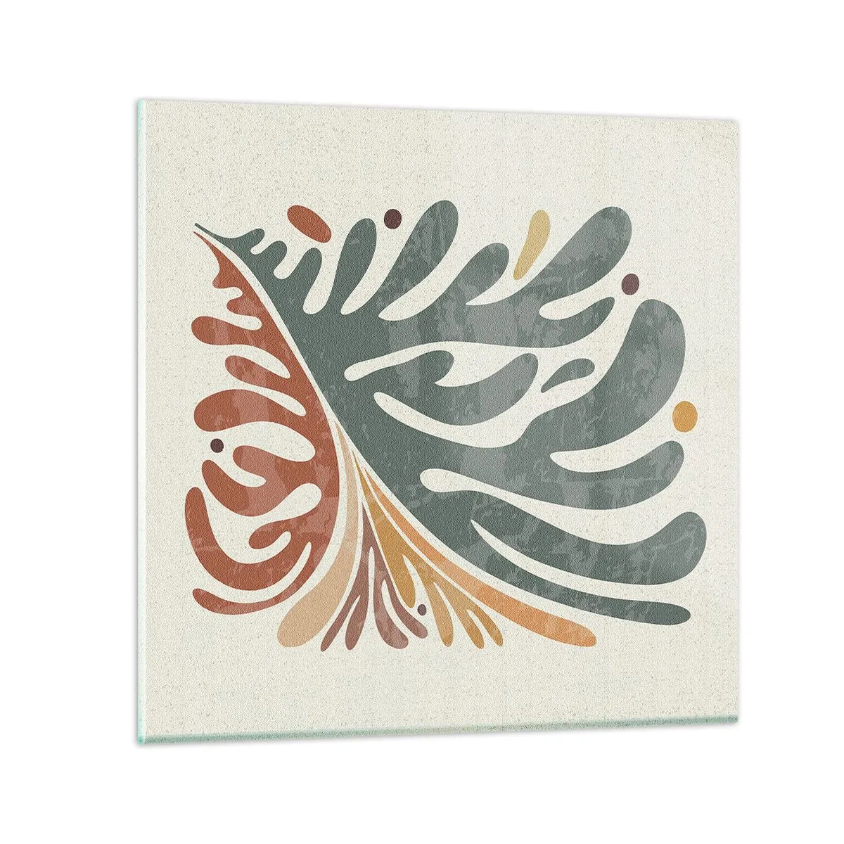 Obraz na szkle - Wielobarwny liść - 60x60 cm