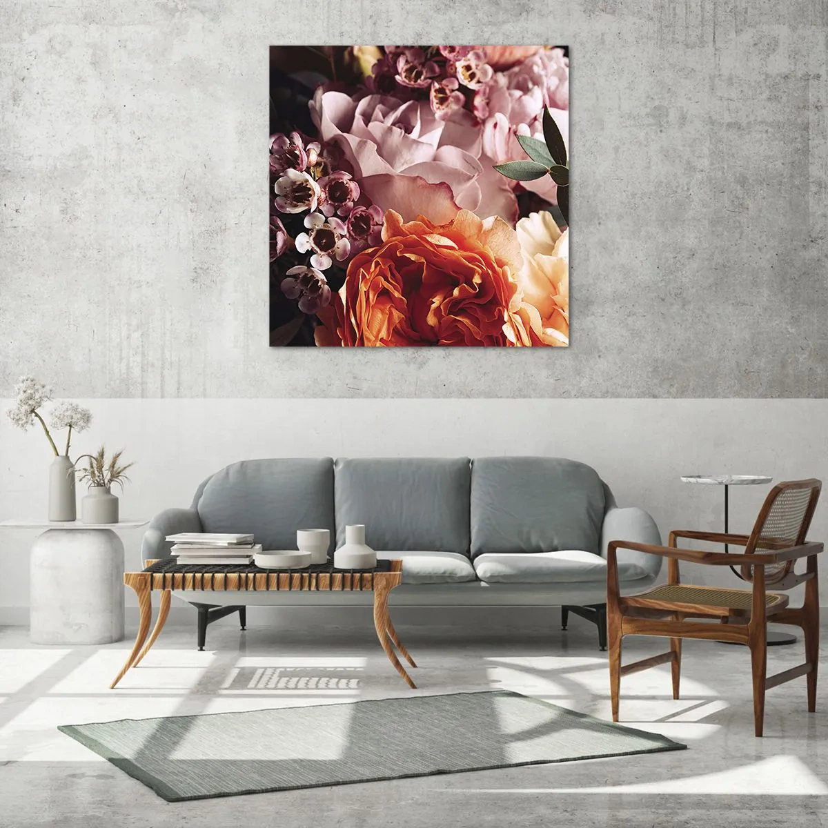 Obraz na szkle - Otulone pięknem - 70x70 cm