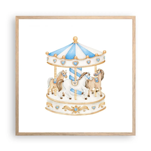 Plakat w ramie jasny dąb - Słodkie dzieciństwo - 60x60 cm